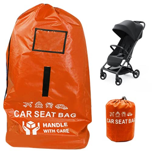 Colexy Universal Transporttasche für Kinderwagen, Kindersitz Transporttasche, Faltbar Tragetasche Große Aufbewahrungstasche für Kinderwagen, Autokindersitze, Rollstühle, Wasserabweisend (Orange)