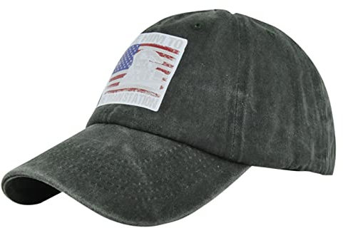 Women's Men's Adjustable Snapback Flat Baseballkappe Cotton Cap Für Tennis Golf Reisen Embroidered American Classic Flag Usa Flag Patch Military Army Cap