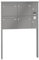 RENZ/Tetro / 4er Freistehende Briefkastenanlage Standbriefkasten mit Sprechfeld/RAL-Farbe 9007 Volumen 12 L/zum Einbetonieren/Dein-Briefkasten.de
