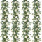 UXORSN 4PCS 6FT Artificial Eucalyptus Flower Garland with White Roses Fake Flower Garlands Silk Rose Greenery Garland Faux Floral Ivy Vines for Wedding Home Party Table Runner Centerpiece Decoration