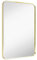 Minuover Wandspiegel für Badezimmer, gebürsteter goldfarbener Metallrahmen, abgerundete Ecken, rechteckiger Kosmetikspiegel (40,6 x 50,8 cm, Gold)