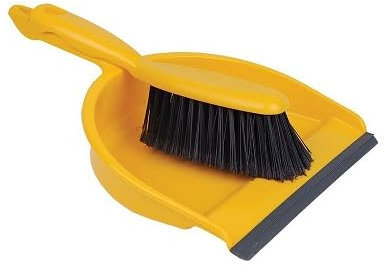 YELLOW Dustpan & Brush Professional Soft Bristles 102940Y