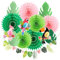 EASY JOY Hawaiian Party Decorations 14Pcs Tropical Toucan Parrot Honeycomb Jungle Theme Paper Decoration Hanging Tropical Birds Honeycomb for Spring Summer Jungle Laua Hawaiian Rainforest Party