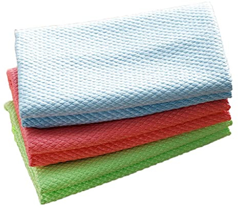 LEVINE cleaning cloths,Cleaning Cloth,Fish Scale Microfibre Cloths, Trace-free Fish Scale Cleaning Cloths,Suitable For Kitchen/bathroom/car,Reusable Microfiber Cloth (Color:3pcs,Size:30x40cm)