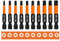 Zamety 10 Stück Torx Schrauber Bit Set, Schraubendreher Bit Set 50mm, 1/4 Torx Bit Set Sechskantschaft, (T10, 15, 15, 20, 20, 25, 25, 30, 30, 40) S2 Bitsatz für Akkuschrauber T-Profil Schrauben