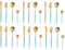 BISDARUN Stainless Steel Coloured Handles Cutlery with Matt Polish Unusual Flatware Set Funky Kitchen Forks Knives and Spoons Service for (Blue Gold 4-Piece Cutlery Set, 6 Person(6 Set))