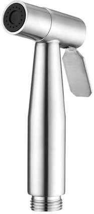 1 douchette à main, pommeau de douche en acier inoxydable, pulvérisateur de bidet pour toilettes, douchette à main, argenté