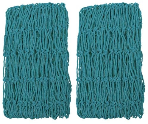2Pcs Fishing Net Decor Cotton Hawaiian Party Fish Net Decorative Fishing Net Rope Netting Decorations for Nautical Theme or Pirate Party, Fishing Birthday (Lake Blue) 39x78in