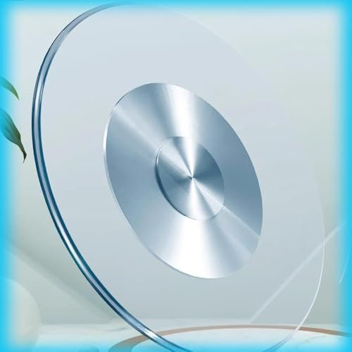 QSPNVFB 70cm Plateau Tournant en Verre Trempé, Lazy Susan Plateau De Service Rotatif Table À Manger, Assiette De Service Rotatif pour Réunion De Famille(28 inch(70cm))