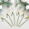 Glitter Candy Cane –Christmas Tree Hanging Decoration Bauble Xmas Ornament Pack of 6-13cm (Champagne)
