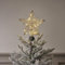 Lights4fun 30cm Micro LED Stern Christbaumspitze Weihnachtsdeko Batteriebetrieb Weihnachtsbaumspitze Baumspitze Gold