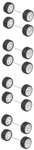 ibasenice 4 Sätze Räder für Automodelle RC-Autoräder RC-Car-Reifen 1 64 Druckgussräder 1/64 Räder Zubehör für RC-Autos Spielzeug Modellbauzubehör RC-Car-Rad RC-Fahrzeugzubehör Weiß