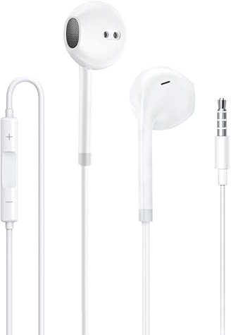 JYmusic Cuffie,Cuffie con Filo,Auricolari con Filo,Cuffiette Sport in-Ear Stereo con Microfono,Compatibile con tutti i dispositivi per cuffie jack da 3,5 mm