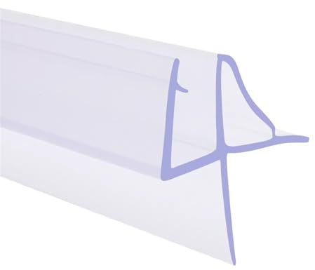 1 Pack 70CM / 27.56inch Frameless Glass Shower Door Bottom Seal Strip Waterproof Seal for 6mm 8mm 10mm Glass Thickness (for 3/8(10mm) Thick Glas)