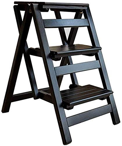 3 in 1 Multifunctional Foldable Ladder Chair with Shelving Space Saving Design