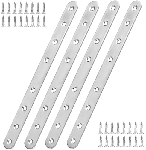 LuminaryLair 4 Pezzi Piastre di Giunzione per Riparazione in Acciaio Inox