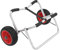 NAIZY Carrello kayak pieghevole, in alluminio, con 2 ruote gonfiabili in PU e cinghie da 3 m, carrello da trasporto, max 100 kg, per barche, canoa, kayak