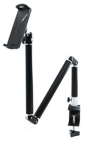 System-S Soporte de Mesa Giratorio 360°, inclinable 180°, Soporte con Cerradura para tabletas de 8.0 a 11.0