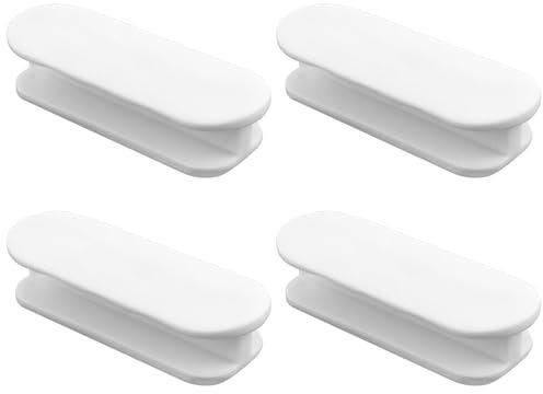 4 Pack Tiradores Adhesivos, Tiradores para Puertas de Balcón Interiores y Exteriores, Tirador Adhesivo para Puertas Correderas de Cristal, Ventanas, Armarios y Puertas de Vidrio, Sin Perforación (Blan