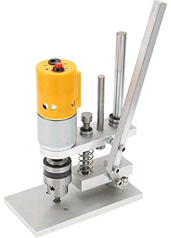 Garosa Tischbohrmaschine, Motor aus Reinem Kupfer, Mini-Gehäuse aus Hochfestem Aluminium, Bequeme Bedienung, Kompaktes Design, Leicht zu Tragen (EU-Stecker B12 (1,5–10 mm))