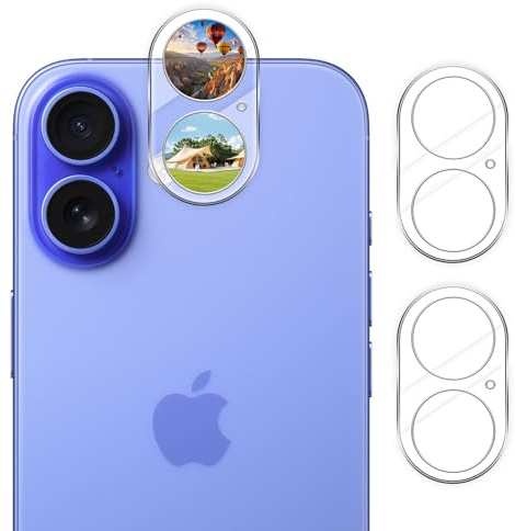 AIYEEN Camera Lens Protector (3 Pack) Compatible with iPhone 17 6.3 Camera Lens Cover Protection, 9H Tempered Glass, HD Clear Anti-Scratch, Case Friendly [Does Not Affect Night Shots]