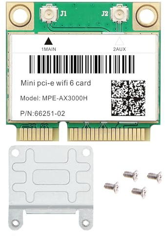 WiFi 6 Mini PCIe Card AX3000 3000Mbps BT5.2 for Win 10/11 Laptop Upgrade | 802.11ax, Bluetooth 5.2, MU-MIMO & OFDMA, for Gaming & 4K Streaming, Replaces Intel 7260, 3160 & Similar Mini PCIe Cards