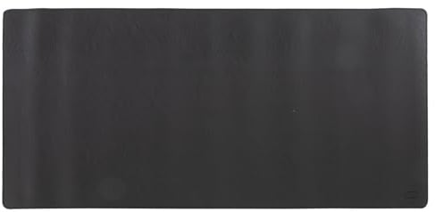 Idena 11381 - Schreibtischunterlage aus PU-Leder, 80 x 40 cm, rutschfeste Unterlage in Schwarz-Grau, beidseitig nutzbar und abwischbar