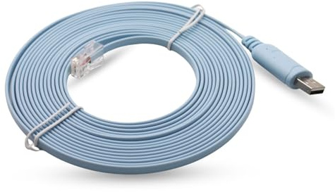 AJPARTS UK USB-A to RJ45 Serial Console Cable 5m, USB 2.0 Type-A RS-232 Adapter for Network Device Configuration
