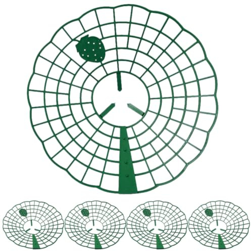 Toddmomy 5 Soportes de Plástico Verde para Fresas y Plantas Trepadoras, Estante de Cultivo para Jardinería y Plantación de Fresas en Exteriores