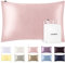 LILYSILK 100% 19MM Maulbeerseide Kissenbezug mit Umschlagverschluss superweiche Kissenhülle für besseren Schlaf und Haarpflege(Rosa (Rosy Pink)，60x60cm)