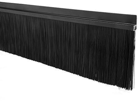 sourcing map Cepillo de Nailon para Parte Inferior de la Puerta de Base en Forma de H de Barrido de 3,6 Pulgadas 39 Pulgadas x 4,4 Pulgadas