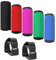 SENHAI, lot de 5 couvre-poignées pour bagages en néoprène souple avec un sac de voyage et deux sangles d’attaches, housses de poignées offertes en noir, rouge, rose, vert, bleu