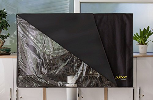 PYTHON TV-Cover - 22 bis 24 - wetterfeste Schutzhülle für TV und Monitor | Indoor/Outdoor | 58x38cm - Schwarz