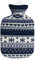 Sanger Wärmflasche 2L Winter Oeko-Tex®100 Reißverschluss Norweger, Wasser, Blau, Practical, Adult, 1 Count