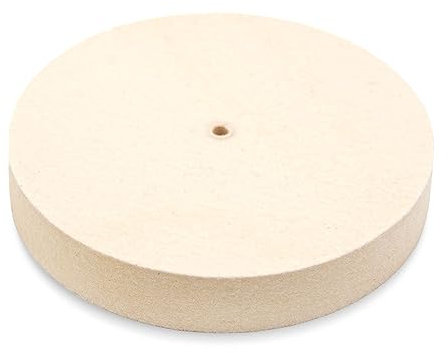 Polierscheibe für Schleifbock aus Filz (95% Wolle) mit Loch, Ø 100 mm, 20 mm dick, Polierfilz für Winkelschleifer und Drechselbank, Schleifbockscheibe aus Wollfilz – Made in Germany