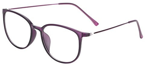 Retro Brille ohne stärke Student Slim-Brille Damen Herren Nerdbrille Linsen Brillenfassung clear lens Dekobrillen modisch rund Streberbrille Strahlenschutz lesebrille für Computer PC mit Brillenetui