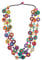 Amosfun Bead Necklace for Women 3-Layered Bohemia Pendant Vintage Necklace with Coconut Shell Charms for Women Girls