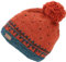 GURU SHOP Wollmütze, Strickmütze aus Schurwollle, Bommelmütze, Pudelmütze, Herren/Damen, Rostorange, Wolle, Size:One Size