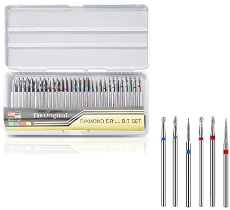 30 Unids/set Broca de Diamante, Broca de Manicura Profesional de Pedicura, Cutícula de Piel Muerta Limpia para Limas de Uñas Herramientas de Manicura