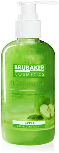 BRUBAKER Cosmetics Handwaschlotion Flüssigseife Apfel 240 ml im praktischen Spender - reinigt sanft und spendet Feuchtigkeit - für hygienisch saubere Hände