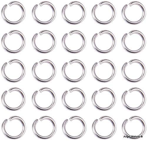 Angel Malone Super Strong Stainless Steel Jump Rings Jewellery Making Findings - UK Seller (50pcs. 10mm x 1.2mm)