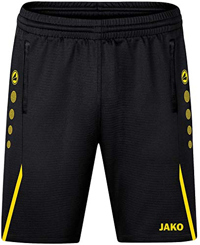 JAKO Herren Trainingsshorts Challenge, Schwarz/Citro, S