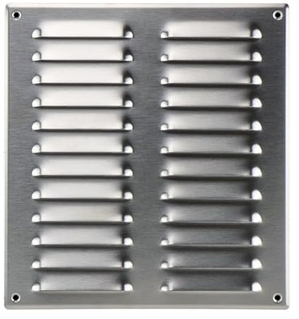 Acero Inoxidable 260x280 mm Rejilla de Ventilacion con Mosquitera, Metalica