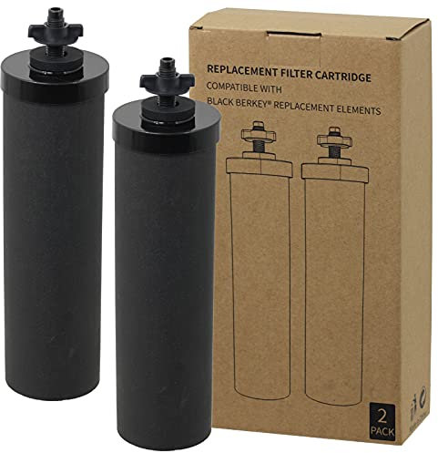 SPARES2GO Water Filter Element Compatible with Berkey Gravity Fed Purification Systems BB9 (Pack of 2 Cartridge Filters)