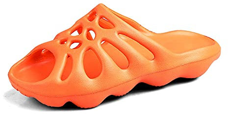 Ciabatte Infradito Pantofola Sandali Pantofole Unisex Slip On Scarpe Traspiranti Cool Beach Hole Couples-Orange_6