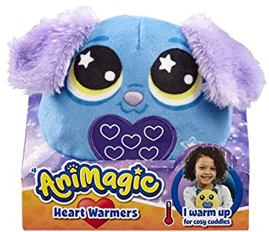 Animagic: Heart Warmers - Dog (Small) | Colour Changing Cuddly Companion with Reusable Heat Pack for Extra Comfort | For Kids Aged 4+