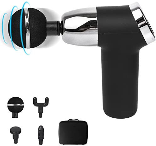 AsVIVA MGN2 Massagepistole in Schwarz I Physiovibe S Massage Gun I Vier austauschbare Massageköpfe I 20 Intensitätsstufen I Massage für die Gesundheit I Inklusive robuster Transporttasche