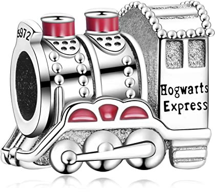 H.ZHENYUE Jewelry Hogwarts Express, Red Beads fit Bracelet Necklace for Woman Girls,925 Sterling Silver Pendant Beads with Cubic Zirconia,Happy Birthday Christmas Halloween Valentine's Day Gifts