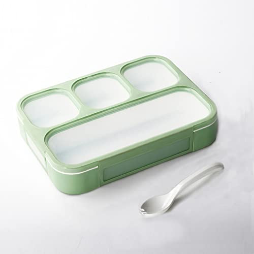 Auyeetek Brotdose Kinder mit 4 Fächern, Lunchbox Auslaufsicher Kindergarten Bentobox mit unterteilung 1000ML Nachhaltig Butterbrotdose Jausenbox Schmatzfatz Salatbox Frühstücksbox Mädchen& Jungen PP