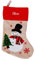 Amikado Weihnachts-Stiefel in Leinenoptik, Beige, personalisierbar mit Namen bestickt – Weihnachtsdekoration – Schneemann